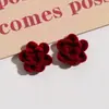 Accesorios Populares de Rosa Afelpada para Otoño e Invierno Rose de Terciopelo Rojo Material para Pendientes y Tocados DIY Accesorios de Flor
