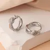 Pendientes de Aro Lisos de Plata de Moda Lujo Ligero Pendientes de Aro Grandes Versátiles Pendientes de Clip para Oreja de Aro Grande de Color Dorado de Gama Alta de Nicho para el Viaje Diario