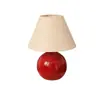 Lâmpada ambiente vintage estilo francês, lâmpada de cabeceira de quarto minimalista japonesa designer de castanha fofa, luminária de mesa vermelha, luz noturna