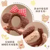 Urso de Pelúcia com Laço Desenho Animado Headband Fofo Aro para Lavar Cabelo Cartão de Cabelo para Foto no Playground Feminino Acessórios de Cabelo