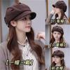 Gorra Octagonal para Mujer en Moda Otoño e Invierno Celebridad de Internet Versátil Retro Estilo Pintor Coreano Japonés Gorra Boina Casual Elegante