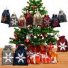 Bolsa de Regalo de Navidad 2026 Calendario de Cuenta Regresiva Bolsa Colgante con 24 Números Tela de Fieltro Pegatinas Decoración de Adviento Navideño Bolsa de Arpillera
