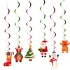 Transfronteiriço novo Natal pingente espiral criativo dos desenhos animados pingente de pvc interior ao ar livre layout de cena adereços