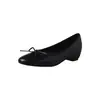Zapatos de Trabajo para Mujer 2026 Otoño, Piel de Oveja, con Lazo para Aumentar la Altura, Tacón Medio de Cuña, Punta Redonda, Piel Genuina, para Viajes Diarios, Tacón Bajo