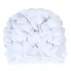 Gorro Fetal para Comercio Exterior de Bebé Color Sólido Tela de Burbujas Lazo Grande Gorro Indio Protegiendo la Fontanela Suéter para Bebé 6 Colores