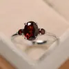 Anillo de Moda Yinchen Jewelry de Venta Caliente Transfronteriza para Mujer con Circonita Ovalada, Anillo de Boda y Compromiso