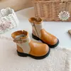 Botas Curtas da Moda Outono 2026 para Meninas, Botas de Couro Estilo Coreano Princesa com Solado Macio, Calçados Infantis Atacado