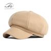 Sombrero Otoño e Invierno para Mujer Simple Lana Plana Ligera Gorra Octogonal Estilo Coreano Moda Retro Casual Boina Lengua de Pato para Mujer