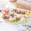 Simulação macaron chaveiro francês sobremesa biscoito pingente estudante joias sorvete menina criativa hairpin