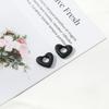 Pendientes de aleación con forma de corazón rojo, estilo retro, de gran tamaño, para hacer uno mismo, con diseño de amor, collar y accesorios de joyería.