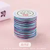 Cuerda Tejida a Mano No. Hilo de Jade 72 Hilos Segmentado Teñido Gradiente Colorido Cuerda de Cinco Colores Hilo para Pulsera DIY Nudo Chino Cuerda Venta al por Mayor