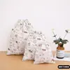 Bolsa de Algodón y Lino con Cordón Bolsa Pequeña de Tela para Estudiantes Bolsa de Almacenamiento Bolsa Organizadora Bolsa de Viaje para Zapatos Artículos Varios Bolsa para Ropa Interior