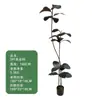 Estilo de Lujo Ligero Planta Verde Simulada Árbol de Caucho Diamante Negro Plantas Falsas Decorativas de Pie para Sala de Estar Balcón Paisajismo