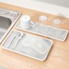 Vant Placa de Drenagem para Pia de Cozinha Cesta Filtro de Frutas e Verduras Rack de Armazenamento de Cosméticos para Banheiro Controle de Copos Dupla Camada
