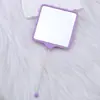 Nuevo Espejo de Maquillaje Cuadrado Portátil DIY Espejo con Abalorios de una Cara Espejo Portátil para la Apariencia de las Niñas