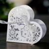 Caja de dulces de mariposa y flor cortadas con láser de Amazon caja de papel con forma de corazón para boda caja de papel para chocolate Caja de Amor con cinta en stock