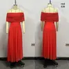 Comercio Exterior Otoño Nuevo Transfronterizo Amazon Moda Femenina Europea y Americana Elegante Vestido Largo Semi-Transparente Hombros Descubiertos