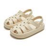 Sandálias Femininas 2025 Verão Novos Sapatos Romanos Bico Fechado Tamancos de Solado Grosso com Amortecimento, Adequados para Uso Externo, Antiderrapantes