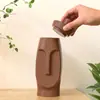 Flor de Amapola Geométrico Cara Florero Tarro de Almacenamiento Molde de Yeso DIY Aromaterapia Resina Yeso Adorno Molde de Silicona