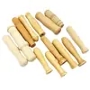 Venta al por mayor de fábrica Mango de haya mango de madera agujero pasante mango de madera herramientas de jardín mango de madera mango de madera maciza