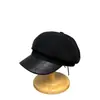 Sombrero Octagonal Casual Retro Nuevo de Otoño e Invierno Estilo Coreano para Mujer Hace que la Cara se Vea Más Pequeña Boina Nube de Invierno Sombrero de Pintor Estilo Británico