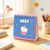 Mini Calendário de Mesa Desenho Animado 2027 Animal de Estimação Fofo Original Bloco de Notas Estudante Calendário Pequeno para Mesa de Escritório Notas Adesivas Fofas