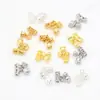 Set de Colgante de Tres Piezas de Oro Real de 18K con Lirio del Valle, Accesorios de Cuentas de Loto de Tres Vías, Accesorios para Manualidades, Cuentas para Pulsera D171