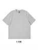 Camiseta de manga corta retro de algodón 100% pesada de 260g, corte holgado, hombros caídos, moderna, lavada y desgastada, venta al por mayor