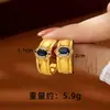 Novos Brincos de Tarraxa Populares Estilo Chinês com Zircônia Escovada Formato de Ovo de Pombo para Mulheres, Brincos Tendência Dourados com Areia Vietnamita com Design Moderno