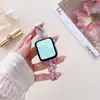 Para Apple Applewatch se relógio amor resina pintada metal fivela dobrável iwatch s8 pulseira