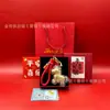 Colgante redondo bañado en oro juego de caja de regalo múltiples patrones disponibles recuerdo para festivales y viajes con coche regalo para actividades llavero colgante
