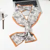 Bufanda de Seda para Mujer de Alta Gama Pequeña Larga Versátil Primavera Otoño Verano Delgada Estrecha para Combinar con Camisa Bufanda de Cuello Bufanda