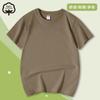 Camiseta de manga corta de algodón puro para niños y niñas de verano, camiseta básica de color sólido con cuello redondo, ropa para clase, ropa para actividades al por mayor