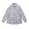 American Retro Tassel Jacquard Design Sense Creative Casual All-match Masculino e Feminino Primavera e Outono oversize Camisa de Manga Longa