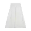 Blusa Francesa de Cuello en V Talla Grande ALINDM para Mujeres Ligeramente Gorditas Verano 100kg Falda de Cintura Alta de Longitud Media