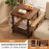 Mesa Pequeña, Mesa de Café Pequeña, Mesa Lateral Rectangular Sencilla para Sofá de Sala de Estar, Estante de Almacenamiento Pequeño Cuadrado para Mesita de Noche de Casa de Alquiler