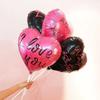 Celebridad de Internet Globo de Corazón Palo de Mano Accesorios Confesión Propuesta Boda Foto Certificado Registro Atmósfera Decoración Arreglo