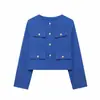 Comercio Exterior Transfronterizo Ropa de Mujer 2025 Otoño Estilo Europeo y Americano Cuello Redondo Manga Larga Bolsillo con Solapa Pantalones Decorados con Chaqueta de Pequeño Aroma para Mujer D6965327