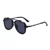 Óculos de Sol Quadrados da Moda Europeia e Americana 2026 para Homens, Óculos de Sol Retro com Lentes Duplas e Hastes de Metal com Proteção Solar para Homens, Transfronteiriço