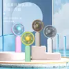 Ventilador de Escritorio Portátil Transfronterizo Simple y Fresco Carga USB Soporte Vertical para Teléfono Móvil Ventilador de Mano Regalo Venta al por Mayor