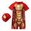 Traje de banho infantil peça única traje de mergulho quente para meninos e meninas traje de banho de ângulo plano traje de surf com proteção solar para bebês coreanos