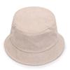 Sombrero de pescador de pana color crema liso con bordado de logotipo fijo para exteriores, para hombre y mujer, disponible en stock.