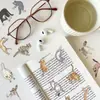 50 Pegatinas Lindas de Gato Dibujado para Rascar para Decoración DIY, Funda de Teléfono, Patineta, Pegatinas Impermeables Transfronterizas para Mascotas