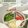 Plato Dividido de Acero Inoxidable 316 para Guardar Cebolletas, Jengibre y Ajo; Una Herramienta de Cocina Versátil para Ingredientes de Hot Pot