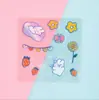 Pegatinas de tarjetas de goo láser de dibujos animados lindos no repetidas material de decoración para cuenta manual infantil pegatinas de placa de goo DIY al por mayor