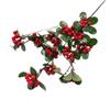 Flores Artificiales de Frutos Rojos, Fruta de la Fortuna, Frutos de Acebo, Adornos para Corona de Navidad, Decoraciones de Bayas, Flores Artificiales de Frutos Rojos