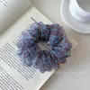 Goma para el pelo scrunchie de gasa tipo nube tie-dye estilo coreano para mujer, temperamento suave vintage, accesorio de alta gama para el pelo, cuerda para el pelo