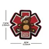 Para Medic Fitness Oso Parche Bordado Amarre de Plástico Mochila Táctica Certificada Etiqueta de Velcro