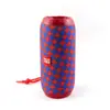 Altavoz Bluetooth Portátil Popular Impermeable Transfronterizo para Exteriores, Altavoz Inalámbrico de Tela Colorida Portátil con Ranura para Tarjeta y Correa
