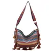 Bolso Casual de Moda Estilo Étnico de Gran Capacidad 2026 Nuevo Estilo Estilo Nacional Retro Bolso de Hombro Bolso Cruzado de Viaje de Nicho para Mujer